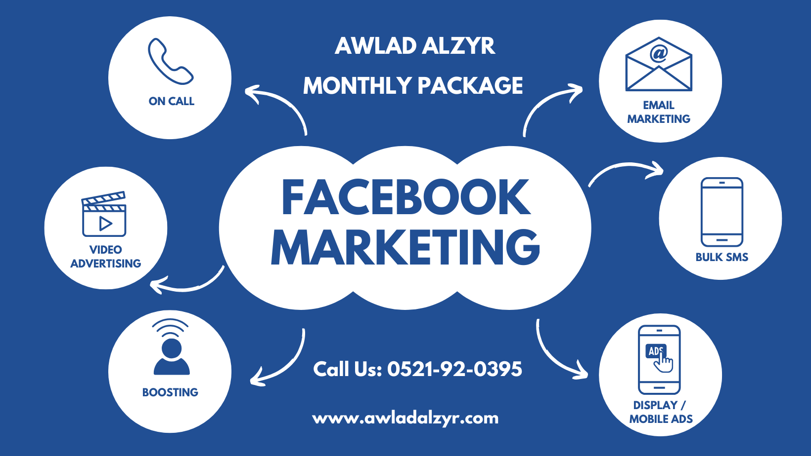 Navy Social Media Digital Marketing Facebook Cover 1